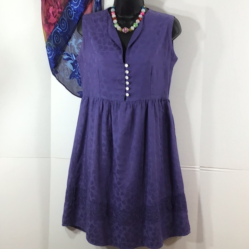 Rachele Positano, Italy purple cotton shift S